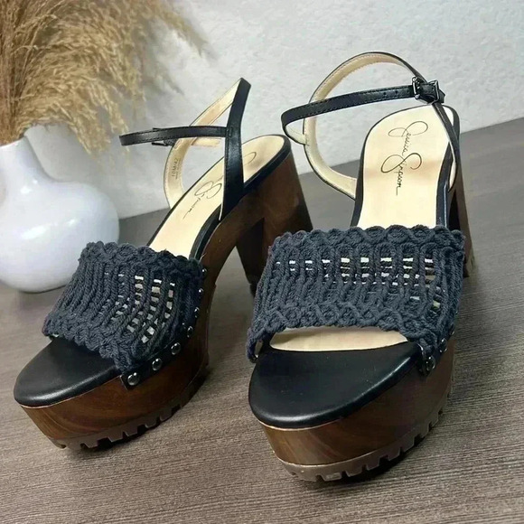 Jessica Simpson Timia Womens Woven Slingback Platform Sandals - Picture 8 of 12